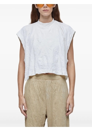 Osklen wrinkle mock-neck top - White