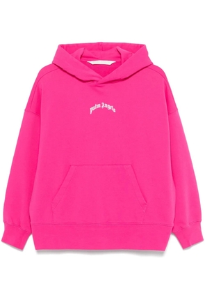 Palm Angels logo-print hoodie - Pink