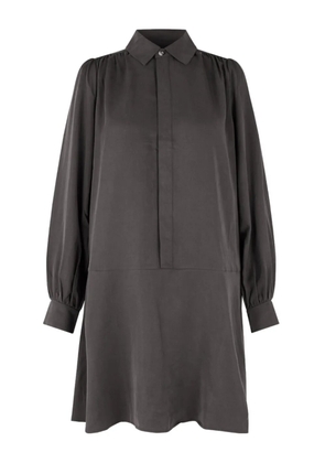 SAMSOE SAMSOE collared puff-sleeve mini shirt dress - Grey