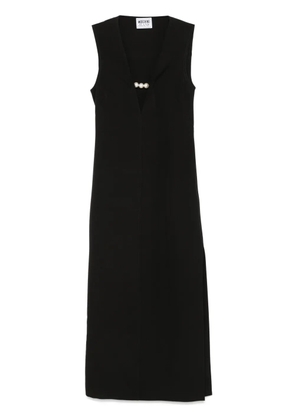 MOSCHINO JEANS faux-pearl embellished maxi dress - Black