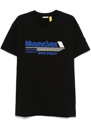 Palm Angels x Moncler logo-appliqué T-shirt - Black