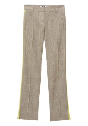 MSGM side-zip straight trousers - Neutrals