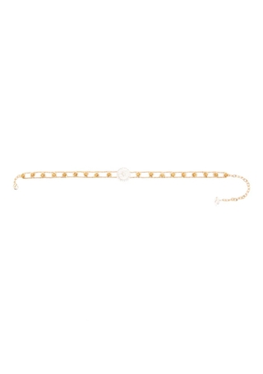 Blumarine rose-embellished choker - Gold