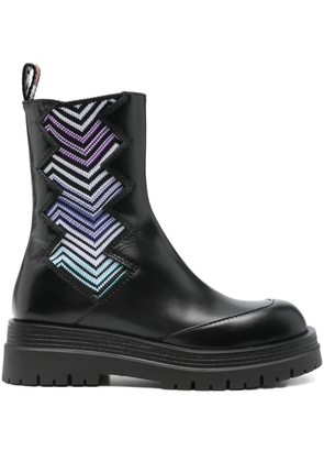 Missoni 50mm zigzag chelsea boots - Black
