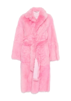 Blumarine button-up fur coat - Pink