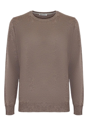 Kangra ribbed-trim crew-neck sweater - Brown