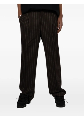 Drôle De Monsieur pinstripe trousers - Brown
