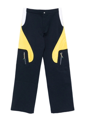 Casablanca textured panelled trousers - Black