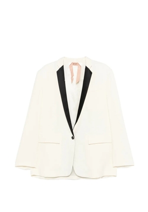 Nº21 notched collar blazers - White