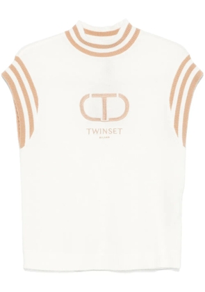 TWINSET logo-embroidered sweater - White