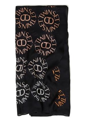 TWINSET logo-print scarf - Black