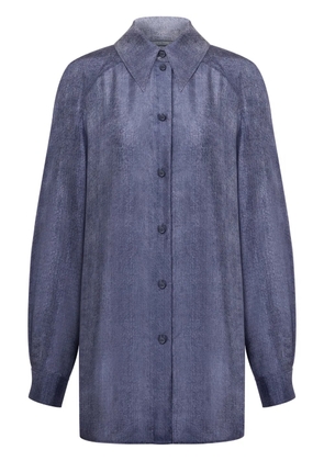 Alberta Ferretti logo-plaque shirt - Blue