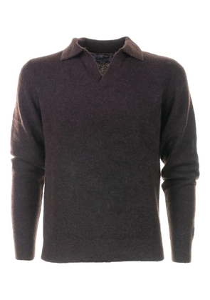 MC2 Saint Barth v-neck polo-collar sweater - Brown