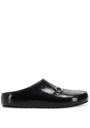 Marine Serre Ms leather mules - Black