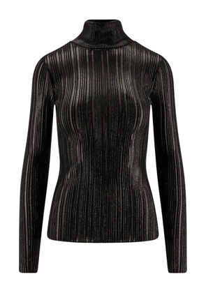 Elisabetta Franchi ribbed turtleneck top - Black