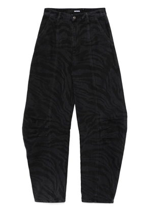 ROTATE BIRGER CHRISTENSEN zebra twill trousers - Black