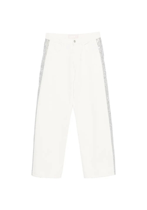 Circus Hotel cotton embellished trousers - White