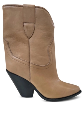 ISABEL MARANT 90mm leather boots - Neutrals
