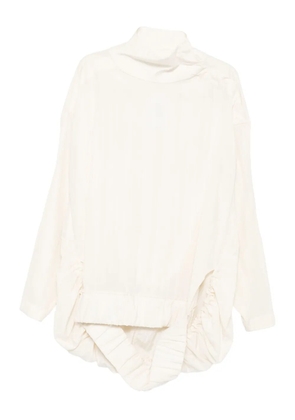 Jean Paul Gaultier high-neck pleated top - Neutrals