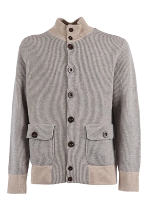 Ballantyne ribbed wool cardigan - Grey