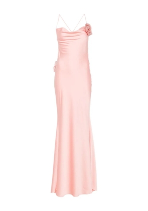 Parlor floral-appliqué maxi dress - Pink