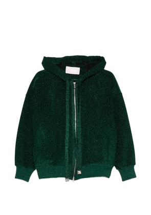 Circus Hotel hooded zip knitwear - Green