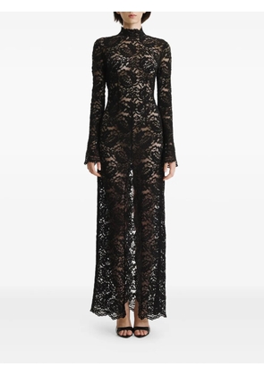 2310 STUDIO lace mock-neck maxi dress - Black