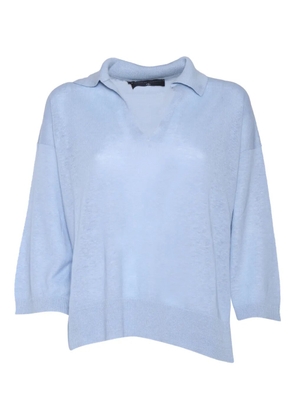 Filippo De Laurentiis three-quarter-sleeve top - Blue