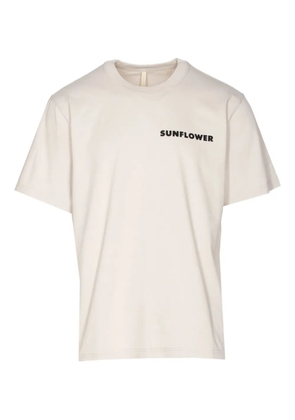 Sunflower crew-neck logo-print T-shirt - White