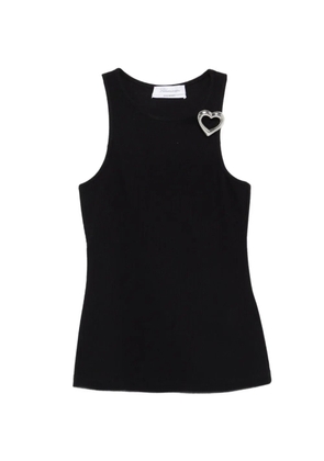 Blumarine heart-pin tank top - Black
