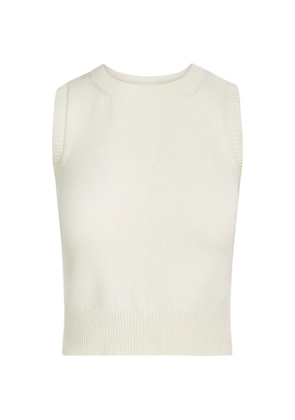 Oscar de la Renta ribbed-trims vest - Neutrals