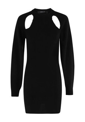Federica Tosi cut-out long-sleeve mini dress - Black