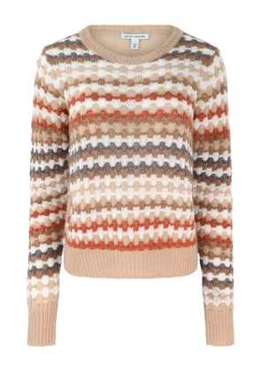 Autumn Cashmere striped crew-neck sweater - Brown