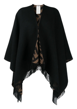 FENDI monogram pattern cape - Black