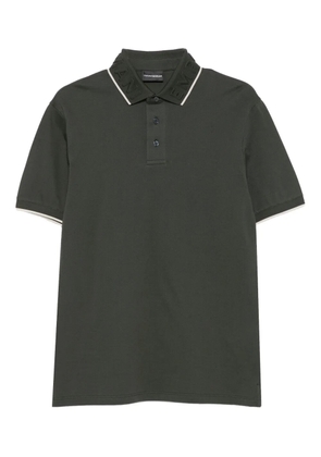 Emporio Armani embossed-collar polo shirt - Green