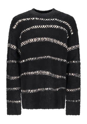 atomo factory bouclé stripes-detailing sweater - Black