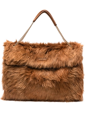 Orciani faux-fur shoulder bag - Brown