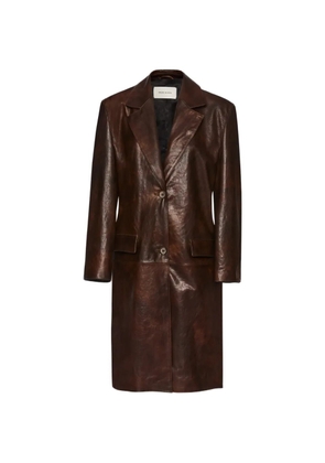 Magda Butrym button-up leather coat - Brown