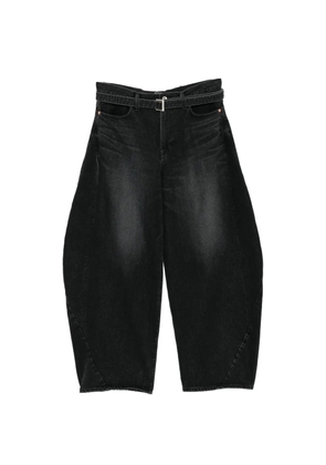sacai faded wide-leg jeans - Black