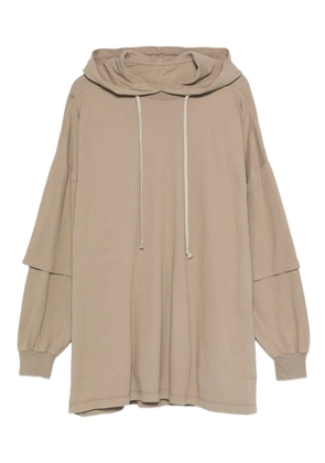 Rick Owens DRKSHDW double-layered hooded sweater - Neutrals