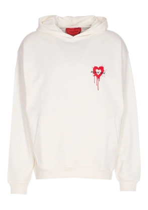 Vision Of Super heart-print hoodie - White