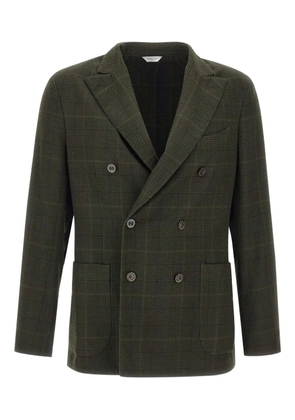 Boglioli peak-lapel check blazer - Green