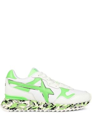 W6YZ camouflage leather sneakers - White