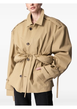 ARTICLE TEN belted trench jacket - Neutrals