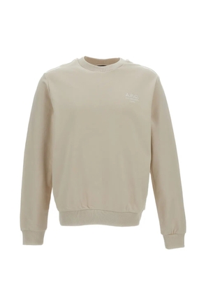 A.P.C. logo-embroidered sweatshirt - Neutrals