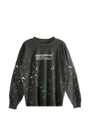 Neighborhood splatter-paint long-sleeve sweatshirt - Grey