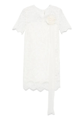 Ermanno Scervino floral-lace mini dress - White