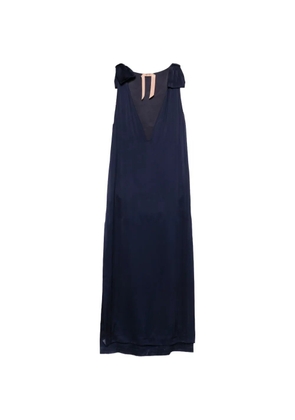 Nº21 bow V-neck dress - Blue