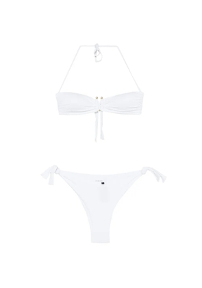 Fisico ring tie swimsuit - White