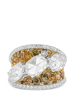 HYT Jewelry multi-cut diamond cocktail ring - Silver